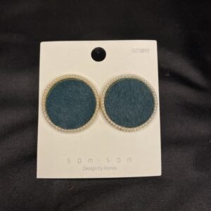Round Shape Fashion Fabric Earrings