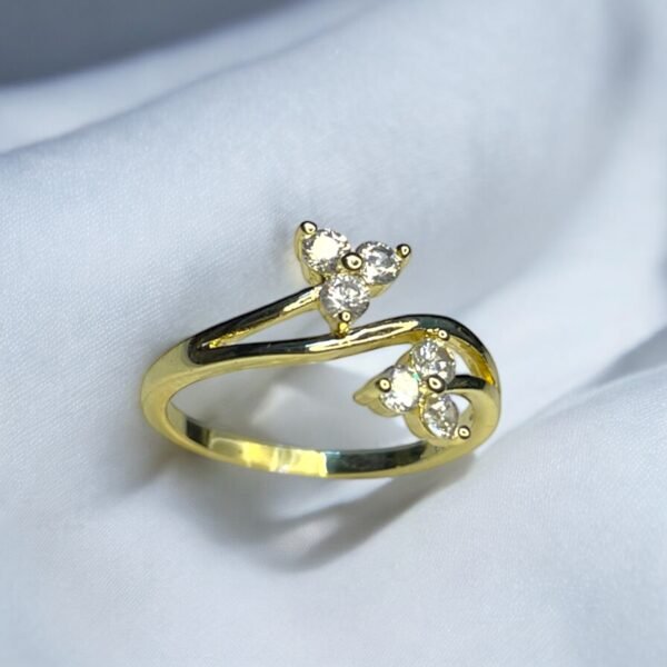 JW-014 Delicate Gold & Silver Color Ring - Image 2