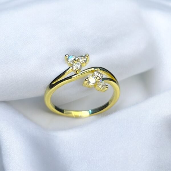 JW-014 Delicate Gold & Silver Color Ring