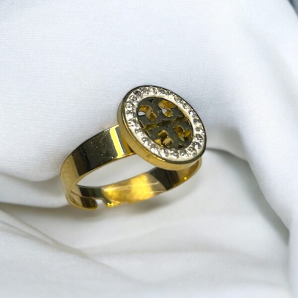 JW-004 Adjustable Gold & Silver Color Stainless Steel Ring - Image 3