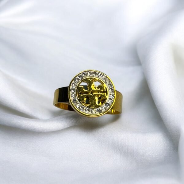 JW-004 Adjustable Gold & Silver Color Stainless Steel Ring - Image 2