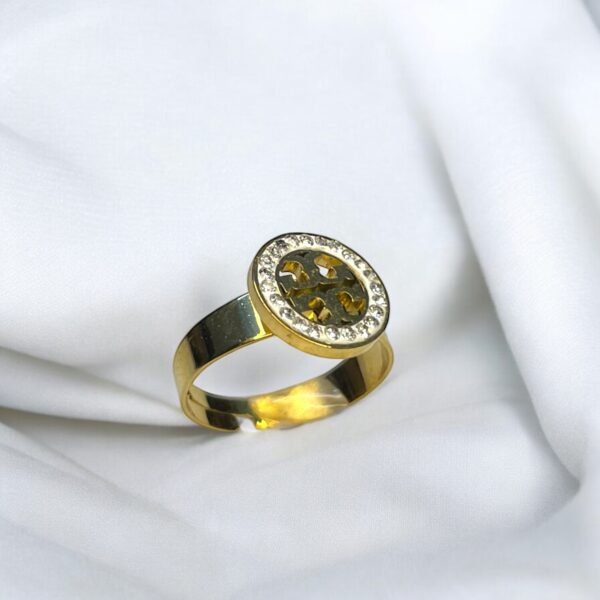 JW-004 Adjustable Gold & Silver Color Stainless Steel Ring