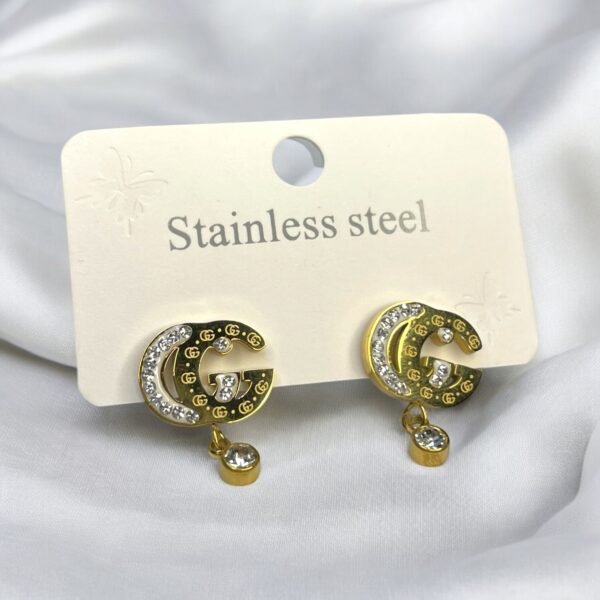 JW-015 Stainless Steel Twin Earrings