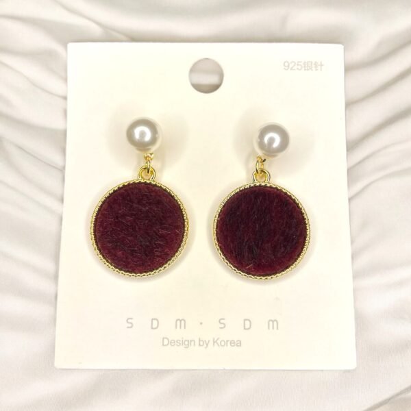 JW-013 Elegant Red Earrings - Image 2